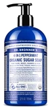 Dr. Bronner's - Organic Peppermint Sugar Soap (12 oz) 有機薄荷清爽沐浴露