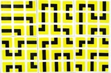 3x3x3 PVC Yellow-Base Maze Stickers Set (for cube 56x56x56mm)