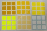 3x3 Yellow Gradient Stickers Set (for cube 56x56x56mm)