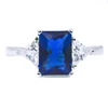 Blue Sapphire Sterling Silver Ring