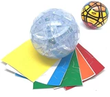 Traiphum Megaminx Ball Clear Body with 6 Color DIY stickers