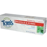 Tom's of Maine - Peppermint, Flouride Free, Baking Soda Toothpaste with Propolis & Myrrh (5.5 oz) 天然蜂膠沒藥牙膏 (薄荷加蘇打粉)