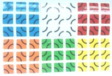 3x3x3 PVC 6-Color Curvy Maze Stickers Set (for cube 56x56x56mm)