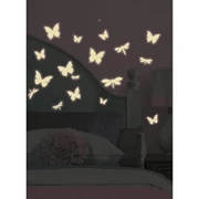 美国 RoomMates 墙壁贴 - Butterfly/Dragonfly Glowing Wall Décor      [清货特价 : HK$132]