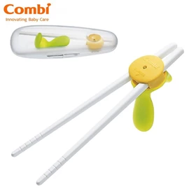 日本Combi Baby Label 筷子訓練器(附收納盒)-綠色