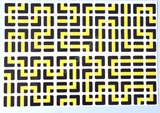 4x4x4 PVC Black-Base Maze Stickers Set (for cube 62x62x62mm)