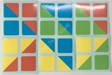 2x2x2 PVC 4 Colors Stickers Set (for cube 50x50x50mm)