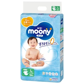 日本Moony 超透氣紙尿片-L碼 54片(9-14kgs)