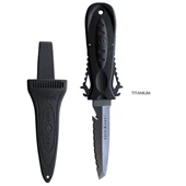 Aqualung Squeeze Lock Titanium Knife (Blade 7.5cm)