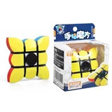 SengSo Fidget Spinner - 3x3x1 Super Floppy Cube Black Body