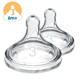 美國Dr. Brown's Options+ 仿母乳矽膠奶咀(兩個裝);;6M+