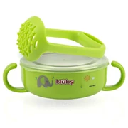Nuby Stainless Steel Printed Suction Bowl with Round Handles    [Member price : HK$116]