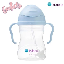 澳洲b.box 防漏吸管學飲杯/ PP 冰淇淋藍 240ml