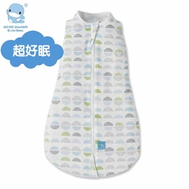 台灣KuKu Duck 超好眠三合一懶人包巾-夏日藍帶