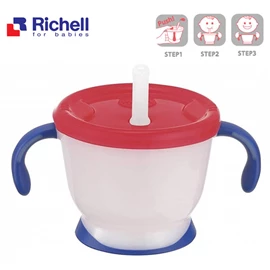 日本Richell Aqulea 吸管水杯(可泵水)-藍色 150ml