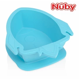 美國NUBY SURE GRIP™ 一體式矽膠吸盤碗-火箭