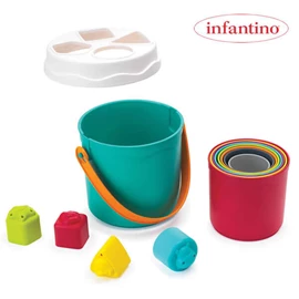 美國infantino 形狀分類 疊疊杯套裝