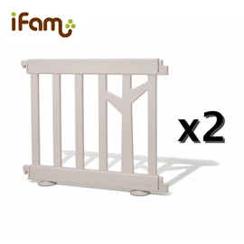 韓國iFam 樺木色系遊戲圍欄延伸片-2片裝 淺啡色