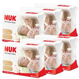 德国Nuk 婴儿乾湿两用纸巾-80抽 X 6包