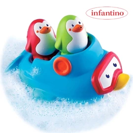 美國infantino 企鵝洗澡玩具套裝
