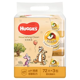 美国Huggies 轻润柔肤湿纸巾-72片X3包