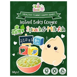 Baby Basic 寶寶百味 即食有機米米粥(菠菜虱目魚)-150g x 2