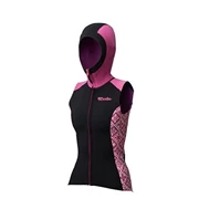  Cocoloa Hood Vest III - Black/Quilt Pink - M