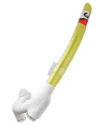  Gull Super Bullet Mini White Silicon Snorkel - MIR Neon Shimmer Light