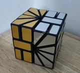 Square-2 Shift Cube Illusion Black Body with Silver-Gold Label (Lee Mod)