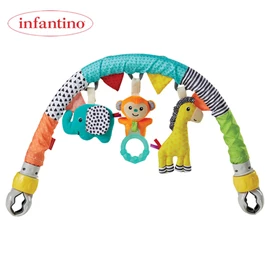 美國infantino 拱形嬰兒車玩具;動物款