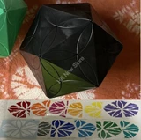 AJ Clover Icosahedron Black Body with 12-Color Stickers