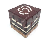 Yummy Double Heart Chocolate Cake 3x3x3 Cube (dessert collection)