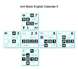 4x4x4 Black English Calendar II Stickers Set (for black cube 62x62x62mm)