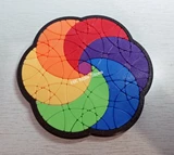 Rainbow Arecibo Puzzle (6-circle, 3D printing Mod)