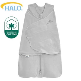 美國Halo Swaddle 二合一嬰兒包被睡袋-有機棉 1.5TOG(0-3個月);灰色