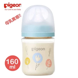 日本Pigeon 母乳實感寬口徑PPSU奶瓶-160ml 花朵