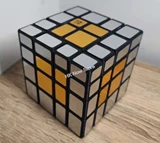 Super Mirror 4x4x4 Cube Black Body with Gold Label (Lee Mod)