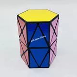 Fangshi Kaleidoscope Hex Prism in Black Body (2x2x2 + Skewb Mechanism, 3D FDM Printing)