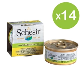 Schesir 猫罐头/ 汤煮系列 吞拿鱼白饭鱼 70g X 14罐