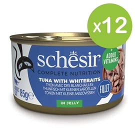 Schesir 猫罐头/ 啫喱系列 吞拿鱼白饭鱼饭 85g X 12罐