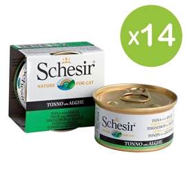 Schesir 猫罐头/ 啫喱系列 吞拿鱼海藻饭 85g X 14罐