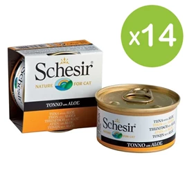 Schesir 猫罐头/ 啫喱系列 吞拿鱼芦荟饭 85g X 14罐