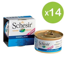 Schesir 猫罐头/ 幼猫 吞拿鱼芦荟饭 85g X 14罐