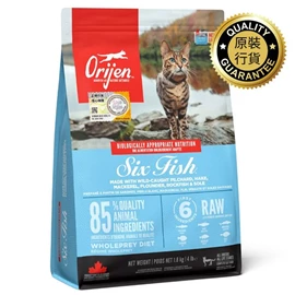 Orijen 渴望 無穀物全貓配方貓糧(六種魚)-1.8kg