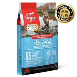 Orijen 渴望 無穀物全貓配方貓糧(六種魚)-5.4kg