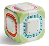 Hand-Massage 3x3x3 80mm Cube (with 6-Color Beads) Green