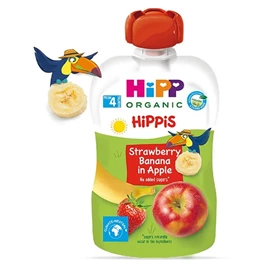 HiPP 喜寶有機果蓉唧唧裝-草苺香蕉蘋果 100g