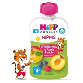 HiPP 喜寶有機果蓉唧唧裝-野莓蘋果蜜桃 100g