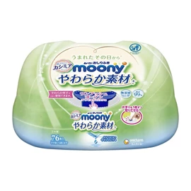 日本Moony 低刺激嬰兒濕紙巾-盒裝 76片