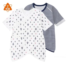 新生兒純棉蝴蝶衣-2枚入 水手